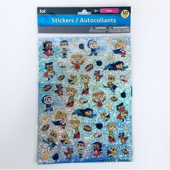 Jot Glitter hero boy girl sparkling sparkle shine fun Stickers 1-Pack unisex - Picture 1 of 15
